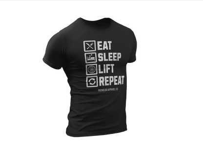 Eat Sleep Lift Repeat Tee