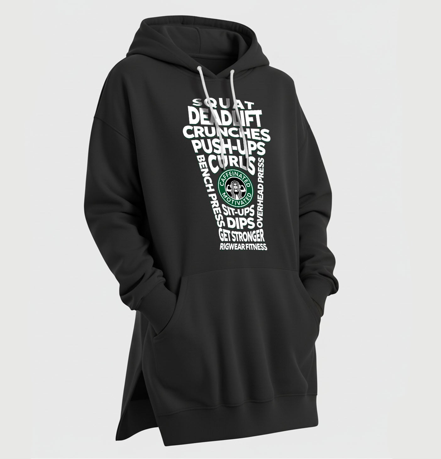 Caffeinated and Motivated #2 Dress Hoodie